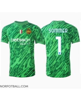 Billige Fotballdrakt Inter Milan Yann Sommer #1 Keeper Replika Hjemmedrakt 2024-25 Kortermet